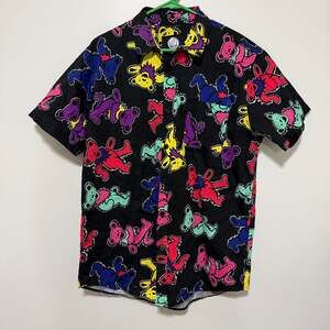 Grateful Dead Jerry Garcia Hawaiian Shirt Short Sleeve Dancing Bears